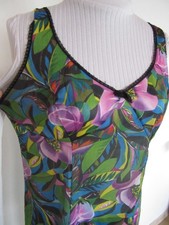 Vintage Nylon Unterrock, Unterkleid GR 44- 46 bunt 60er & 70er Neu