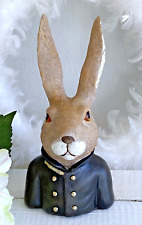 Großer Osterhase Hase  Büste Hasenbüste Hasenkopf Hasenpapa, 25 cm, Schwarz Gold