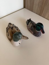 2x Holz Enten Deko –