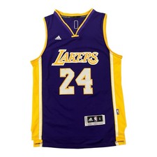 Los Angeles Lakers S NBA Trikot Herren Kobe Bryant 24 Lila Gelb Adidas LA