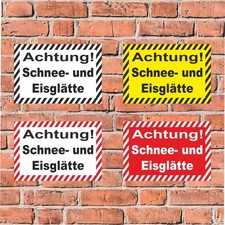 Schild achtung schnee und - achtung,