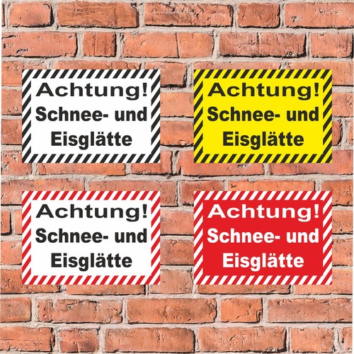 Schild achtung schnee - schild, und