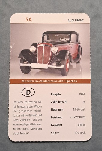 Audi front einzelkarte - audi,