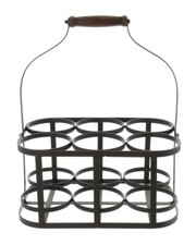 Flaschenkorb 'Metall', für 6