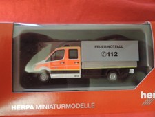 Herpa 092791 MB Sprinter 13 DK Pritsche MZF Feuerwehr Düsseldorf neu OVP