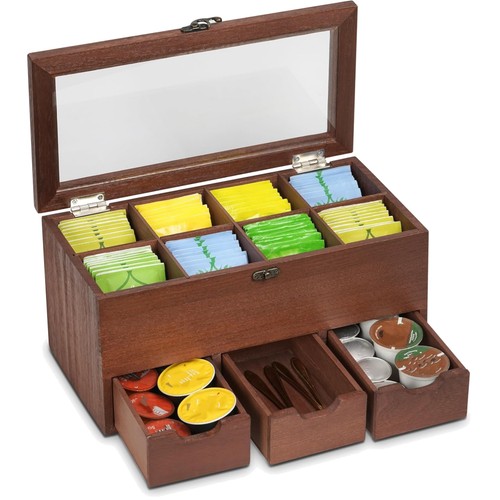Teebox aus holz groß - aus, groß,