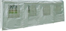 Seitenplane Seitenteil für Pavillon Partyzelt Zeltplane 8m PVC weiß, 2. WAHL
