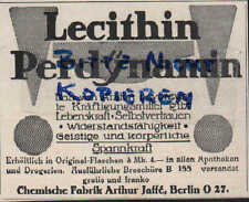 BERLIN, Werbung 1913, Chemische Fabrik Arthur Jaffé Lecithin Perdynamin Kräftigu