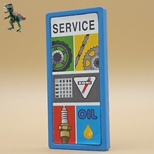 Playmobil Blaues Schild - Werkstatt Garage - Schild Schild Schild #Service Ko...