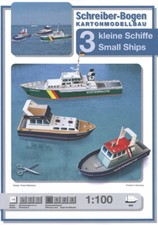 Kartonmodell 3 kleine Schiffe