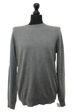 A.W. Dunmore Herren Pullover Pulli 50 grau hellgrau Rundhals Seide Kaschmir