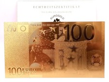 100 Euro Gold Banknote