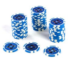 50 Poker-Chips Wert 50 Blau