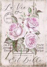 Decoupage-Bastelpapier-Softpapier-Vintage-Shabby-Rosen-Roses-12805