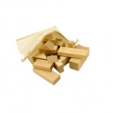 33 Bausteine im Bausack - natur - 50mm