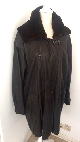 Leder trenchcoat vintage 80er - trenchcoat,