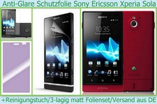 2x Anti reflex Display Schutz Folie matt für Sony Ericsson Xperia Sola Handy