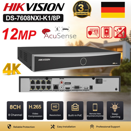 Hikvision 12mp kanal 8poe - hikvision, 8