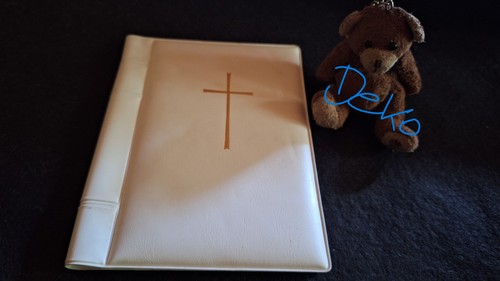 Weiße gebetsbuchhülle - gebetsbuchhülle,