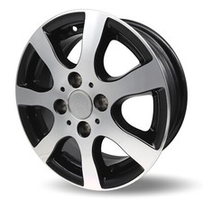 Anhänger Alufelge TR3 silber schwarz 5Jx13 100x4 ET30 600kg z.B Reifen 155/70R13