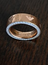 RING Armani Silber Rosegold