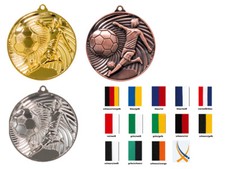 Fußball Medaillen mit persönlichem Wunschtext Ø 50 mm | für Sieger und Gewinner