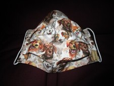 Stoffmaske,Tiere Motiv verschiedene Hunde, Mundbedeckung, 2lagig, waschbar  