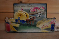 Original Altes Schild Landwirtschaft,Bauern,Feldarbeit,Heuernte,Bauernhof,Deko