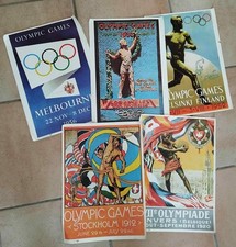 5 Plakate zu Olympischen Spielen * Texaco * Reprint um 1972