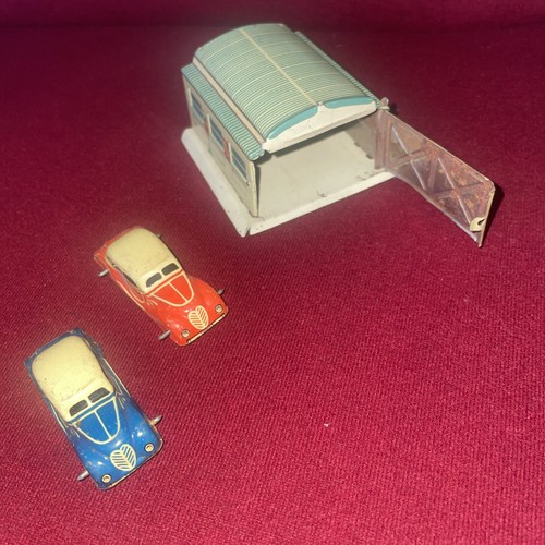 Blechauto mit garage - mit,