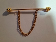 Krawattennadel, Kragennadel, Reversnadel goldfarben, Herrenschmuck, Hemdschmuck
