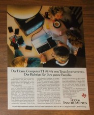 Seltene Werbung TEXAS INSTRUMENTS TI 99/4A Home Computer 1983