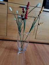 ? Blumenvase ?  Glas Vase Oval klar 30cm aus schwerem Kristall eleg. Design ?