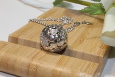 Kugel Halskette Silber 925 mit Anhänger-länge verstellbar