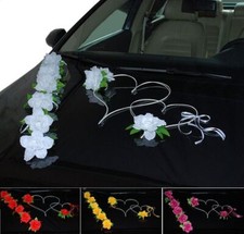 Brautauto Dekoration Hochzeitsauto Brautpaar Autoschmuck Autodeko Herzen 9 Rosen