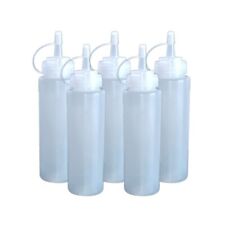 5 Stück 8 Unzen 240 ml Kunststoff Klar Squeeze Sauce Flasche Mayo Spender Flaschen UK
