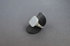 antiker Herrenring, Wappenring mit freier Platte Silber 830. Art Deco RG 63/20mm