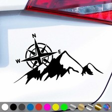 Compass mountains sticker - mountains,
