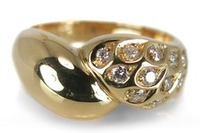 Ring Brillanten ca 0,24ct Top Wesselton/vs 750 Gelbgold [BRORS 15283]
