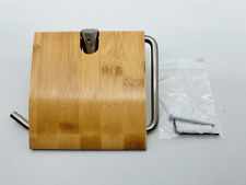 Toilettenpapier WC Klopapierhalter Bambus Metall silber Holz Rollenhalter