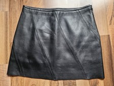 NEU MNG butterweicher Echtleder-Rock Lederrock Minirock Gr.36 schwarz Lammleder 