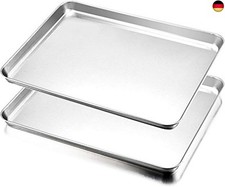 Backblech, HaWare Edelstahl Ofenblech Kuchenblech 2er Set, 40 x 30 x 2.5cm,