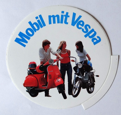 Werbe aufkleber vespa piaggio - werbe-aufkleber,