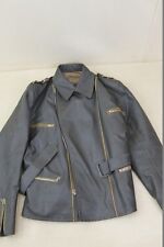 Alte schwarz/graue Motorradjacke Lederjacke Oldtimer Youngtimer 60er Jahre