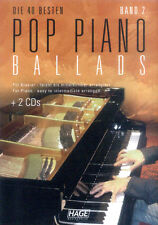 Die 40 besten Pop Piano Ballads Band 2 Klavier leicht Songbook Noten mit 2 CDs