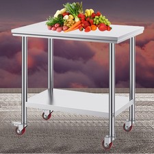 76/122cm Edelstahltisch mit