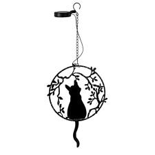 LED Solarleuchte Katze Metall