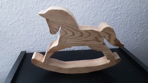 Holzfigur schaukelpferd 100 - holzfigur,