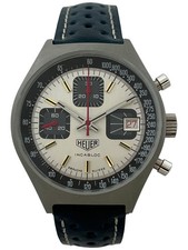 Heuer 1589B Handaufzug Herren Chronograph Valjoux 7765 mit Etui, funktioniert