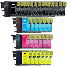 30 Drucker-Patronen für Brother DCP195C DCP165C 145C MFC-250C 490CW LC980 LC1100